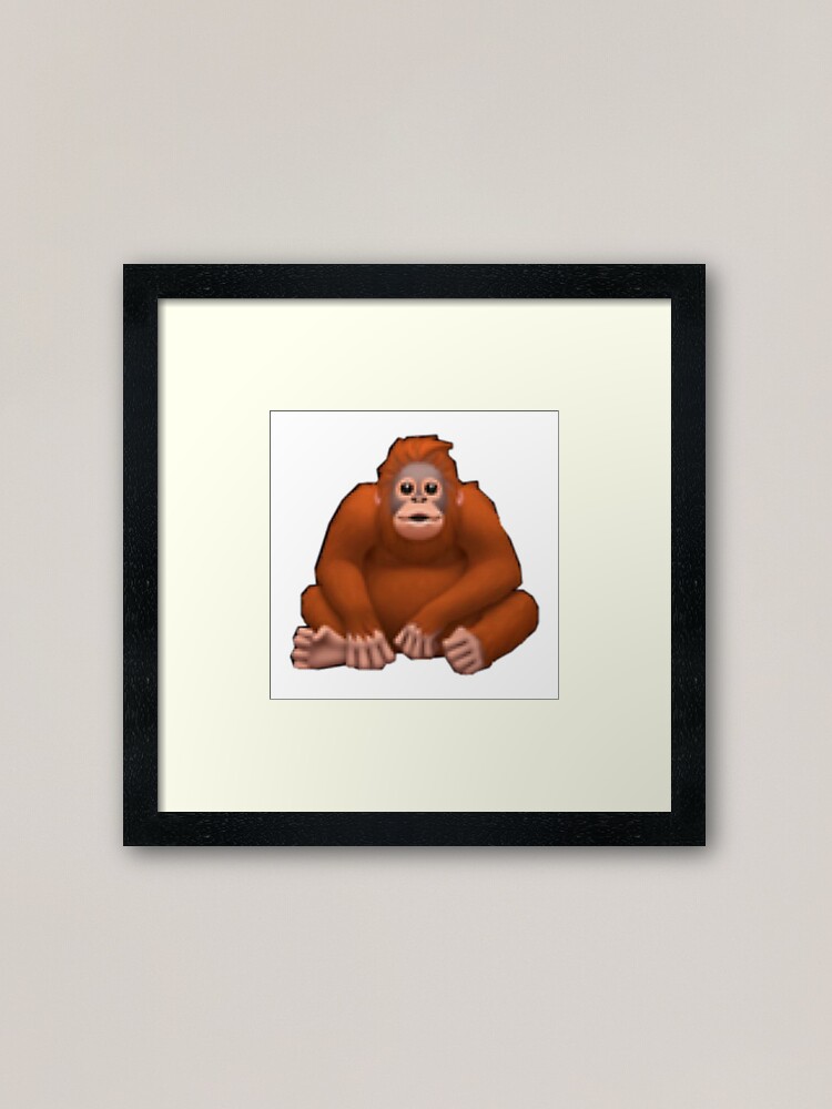 Orangutan Emoji Meme Uh Oh Stinky Framed Art Print By Big Nig Redbubble