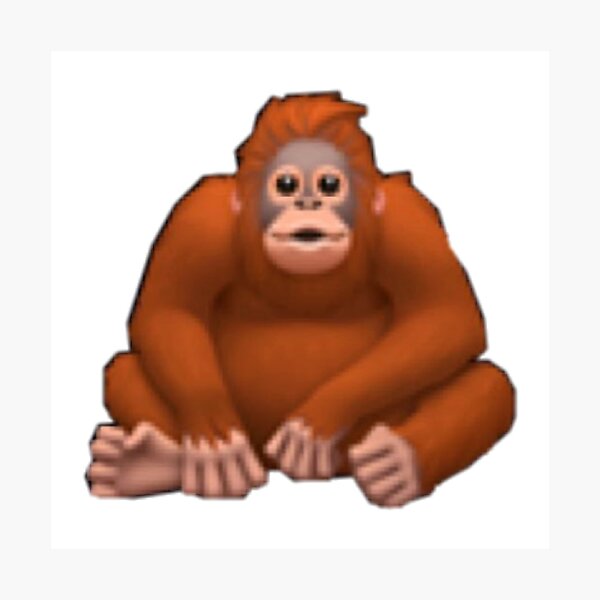 Lámina Fotográfica «Orangutan Emoji Meme - Uh Oh Stinky» De Big-Nig ...