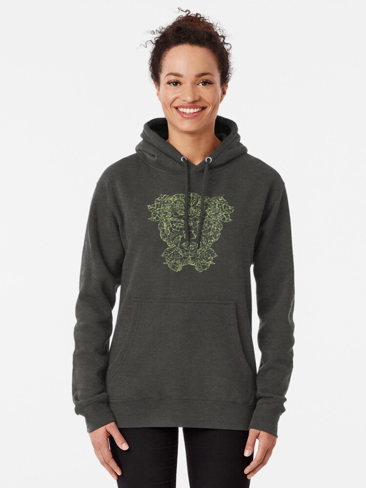 Thumbnail 2 of 5, Pullover Hoodie, Mother Earth Camo Green designed and sold by ninjainatux.