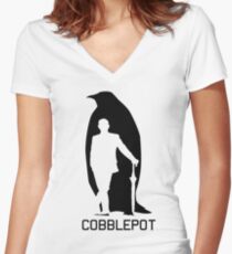Cobblepot Women's Fitted V-Neck T-Shirt