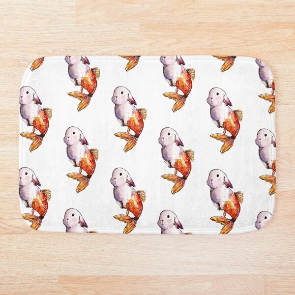 Goldfish Mermaid Bunny Bath Mat