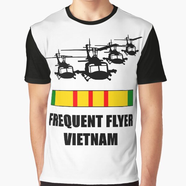 Vietnam Veteran Huey Frequent Flyer Time Was Served Graphic T-Shirt
