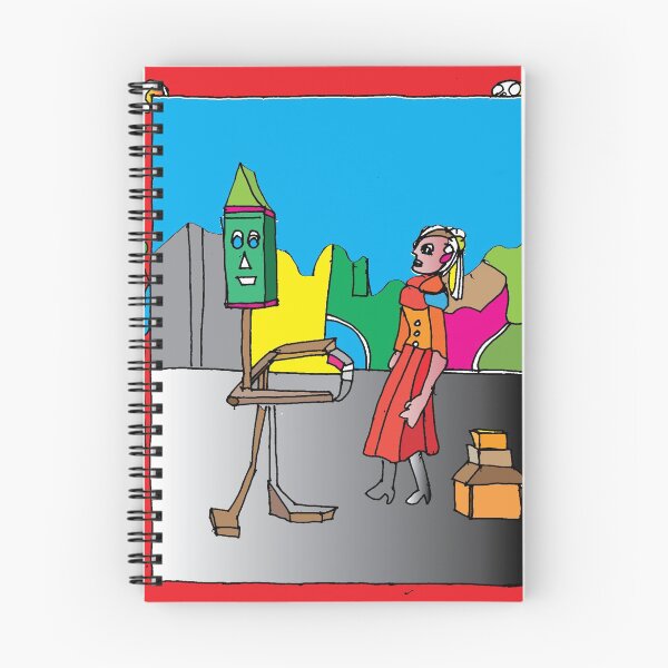 Item preview, Robbie Robot and Ms. Red, TeresaTown at Redbubble 2020 designed and sold by Mark Stansberry.
