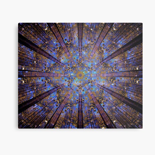 Crystal Generator Grid Healing Room Metal Print