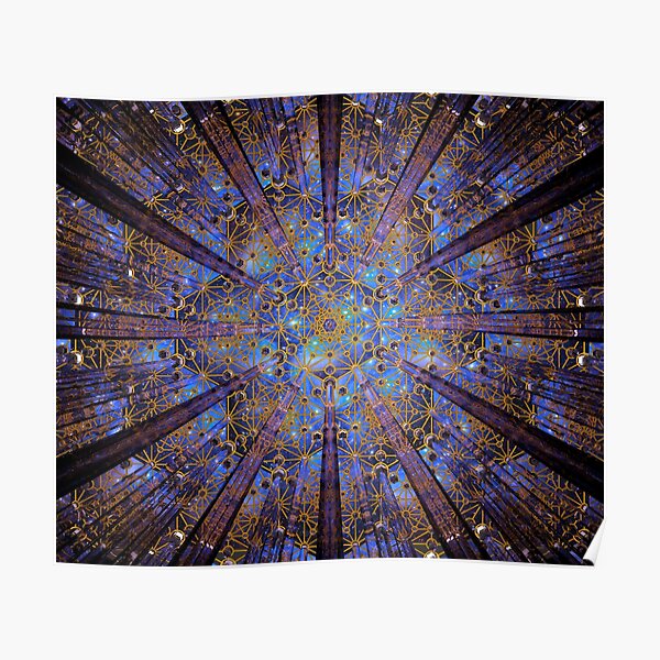 Crystal Generator Grid Healing Room Poster
