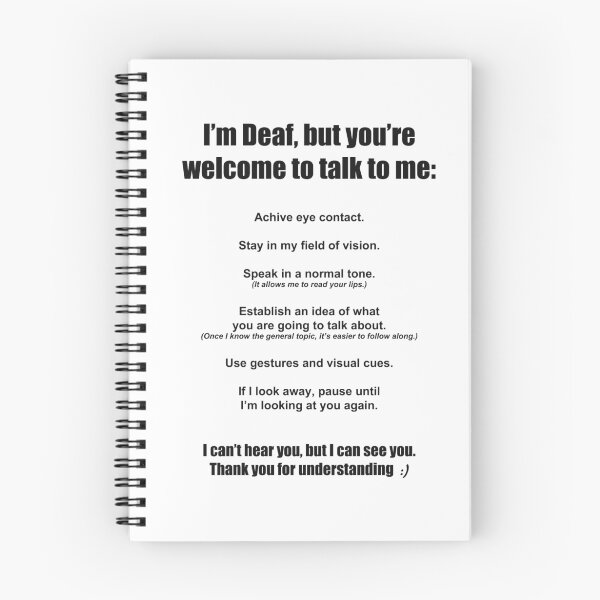 Item preview, I'm deaf, but you're welcome to talk to me designed and sold by Johan Dahlberg.