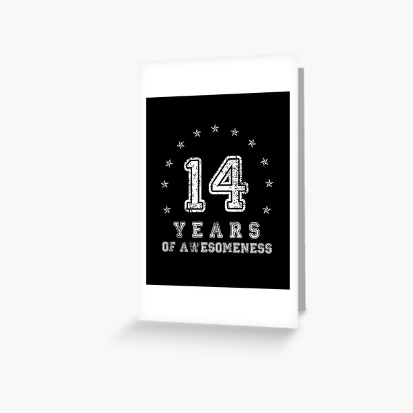 Vintage 14 years of awesomeness Greeting Card