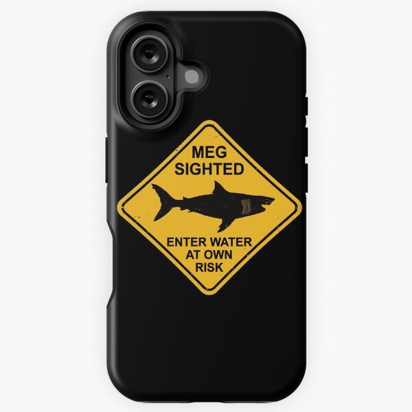 Artikel-Vorschau von Megalodon-Warnschild, designt und verkauft von IncognitoMode.