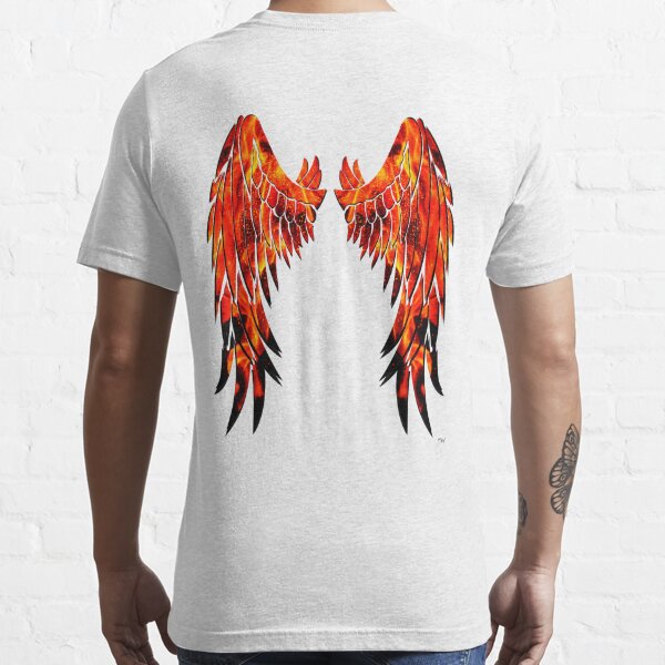 the flame of white and red  Angel shirt, Tee shirts, Red