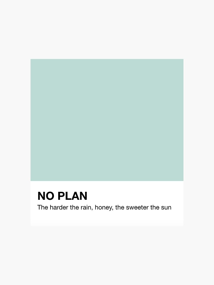 "Hozier No Plan Pantone Lyrics" Sticker by pipiare Redbubble