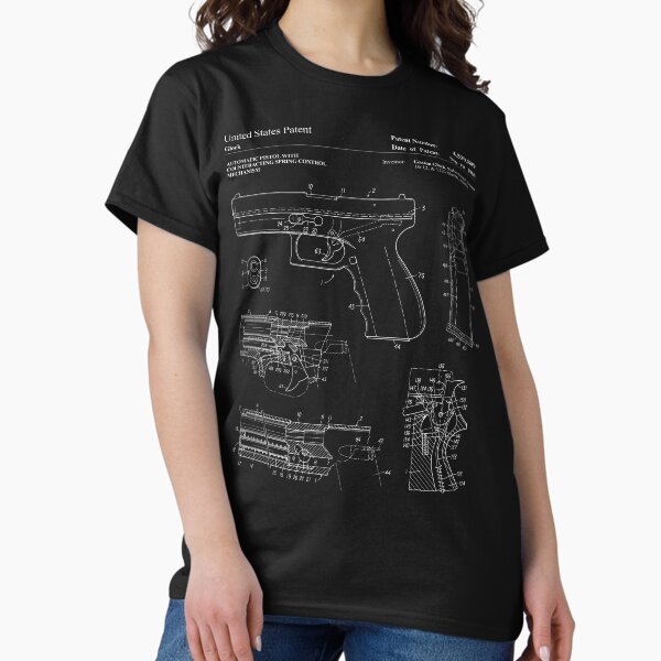 Vista previa del artículo con la obra «Patente de pistola presentada por Gaston Glock Pro Gun», diseñado y vendido por NiceThings Store.