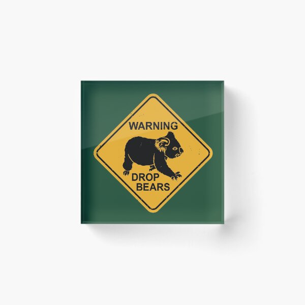 Item preview,  Warning - Drop Bears - Funny Koala Road Sign designed and sold by IncognitoMode.