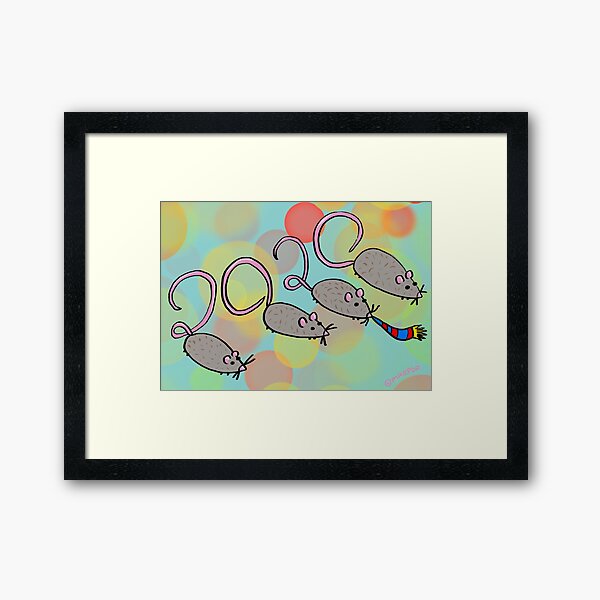Year of the Rat 2020 Framed Art Print
