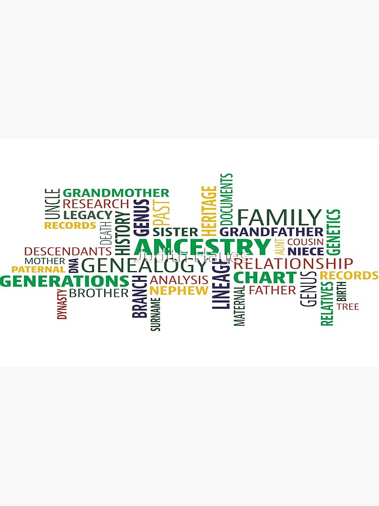 Cute Design full of Genealogy terms by mainephotobug