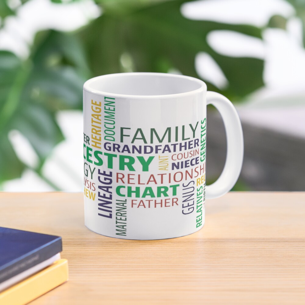 Cute Design full of Genealogy terms Mug