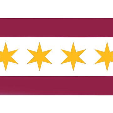 Chicago Flag Maroon and Gold