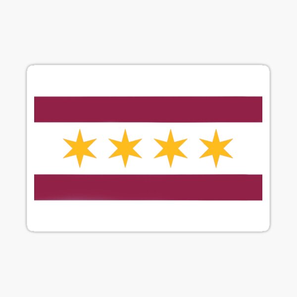 Chicago Flag Maroon and Gold