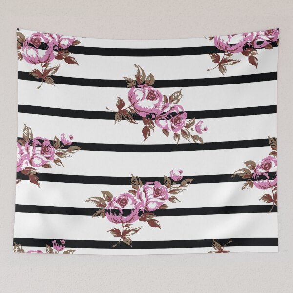 Item preview, Purple Floral Stripes designed and sold by nldesigns.