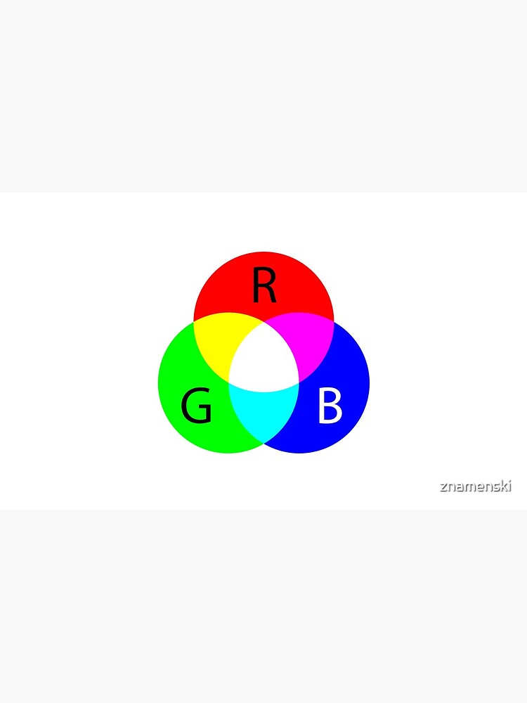 Primary RGB Colors: Red, Green, Blue - and their Mixing by znamenski