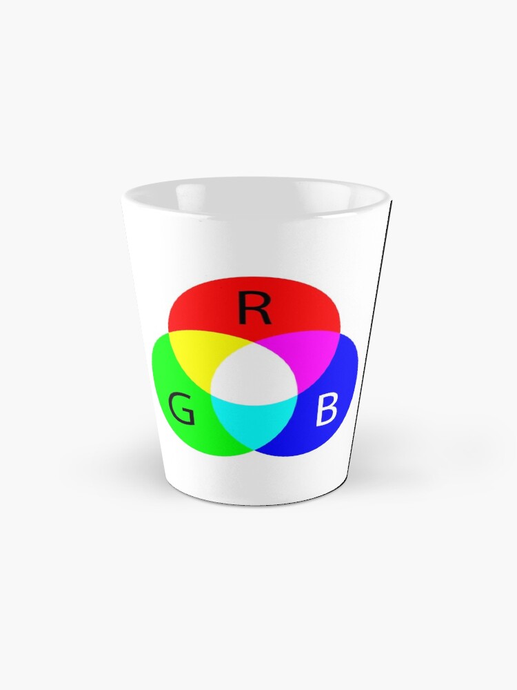 Alternate view of Primary RGB Colors: Red, Green, Blue - and their Mixing Mug