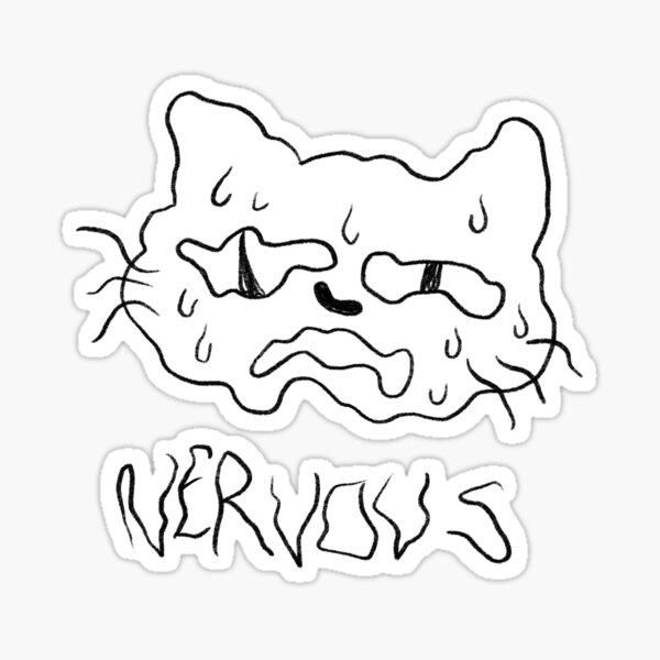 Item preview, Nervous cat - Black designed and sold by CRUMPiT-CROC.