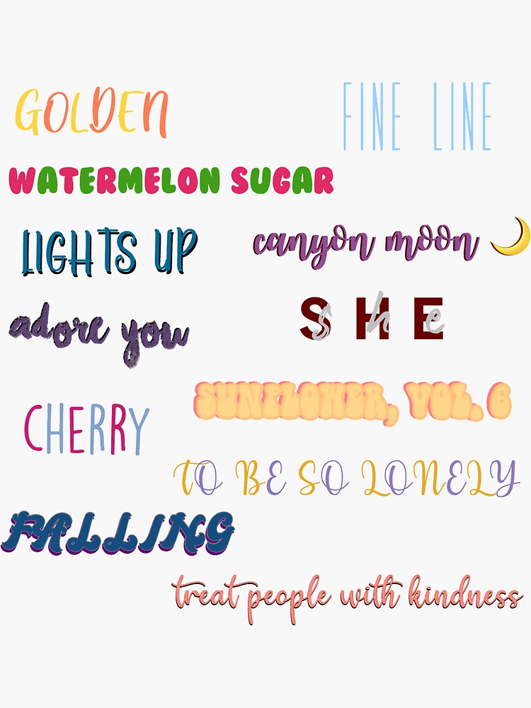 "Fine Line Songs " Sticker for Sale by jihank Redbubble