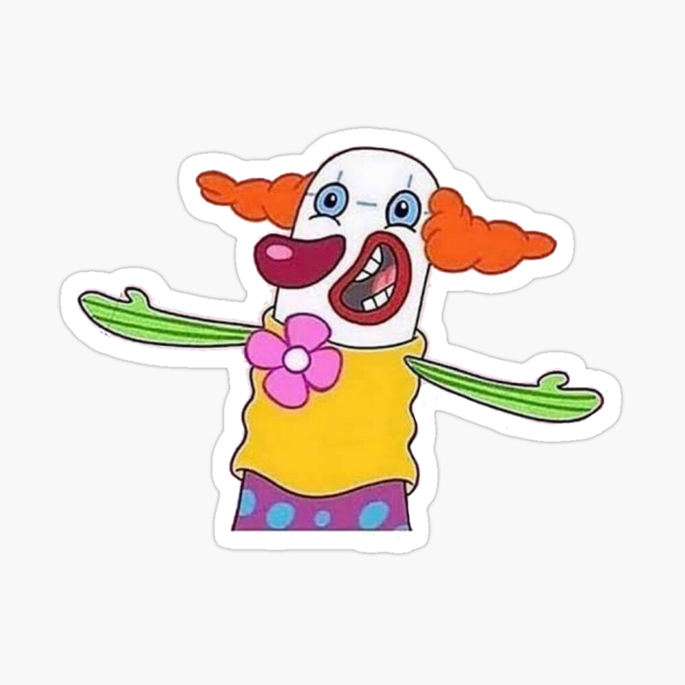 Carte De Vœux Bob L Eponge Meme Clown Drole Par Bunniozwald Redbubble