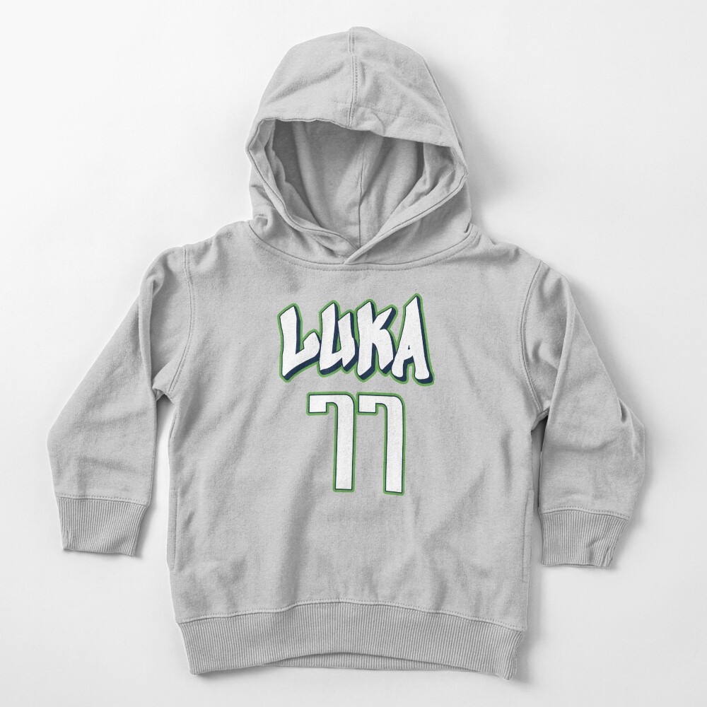 Luka Doncic 77 City Jersey Toddler Pullover Hoodie