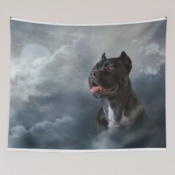 Item preview, Drawing oil painting dog breed Cane Corso on old vintage grunge paper designed and sold by bonidog.