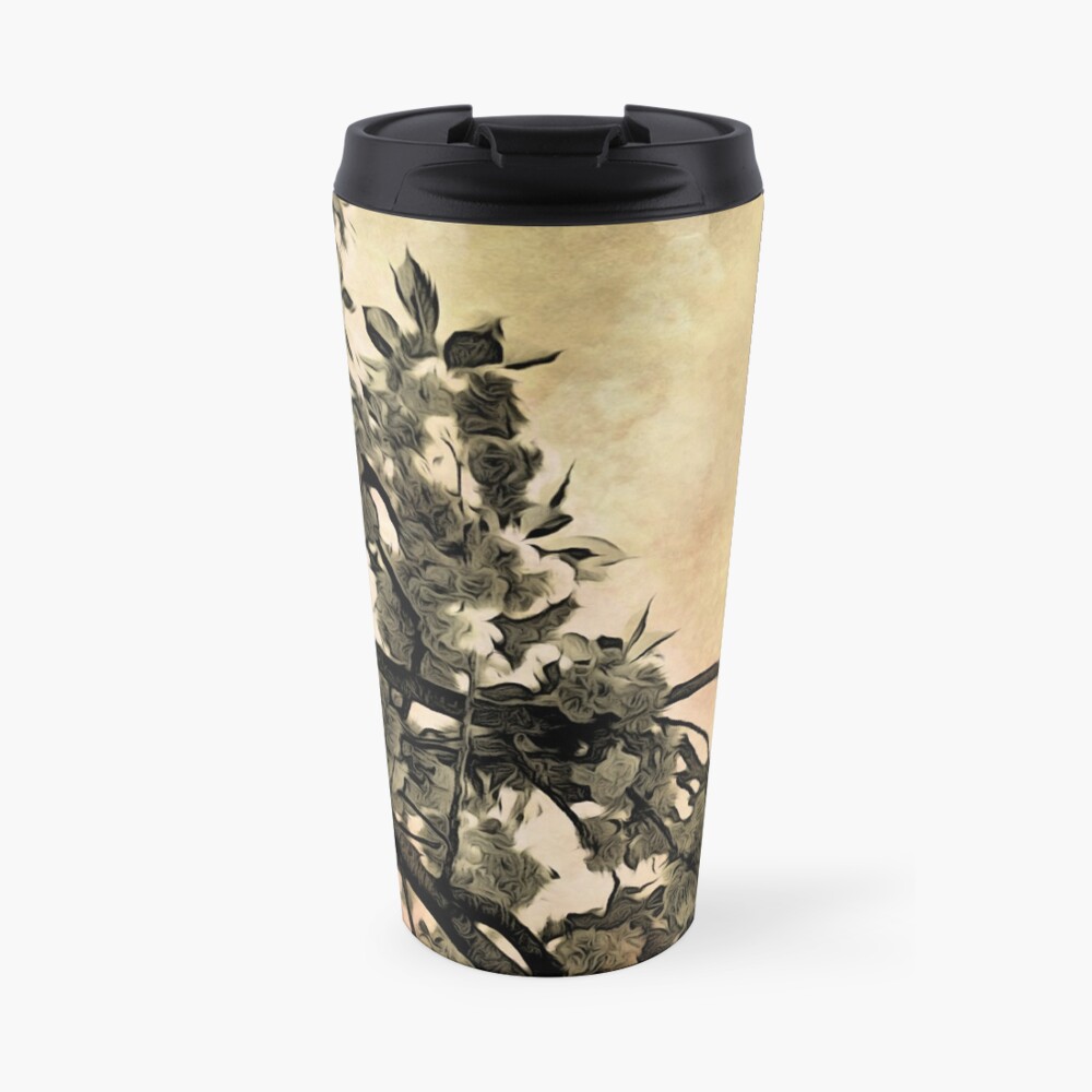 Brushed Cherry Blossoms - Flower Lovers Gift Travel Mug