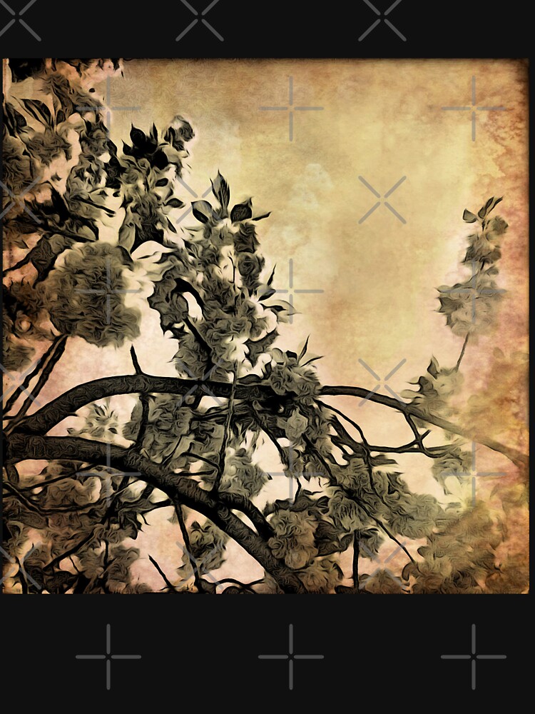 Thumbnail 7 of 7, Classic T-Shirt, Brushed Cherry Blossoms - Flower Lovers Gift designed and sold by OneDayArt.
