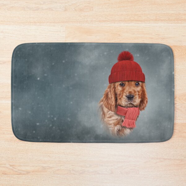 Item preview, Drawing dog English Cocker Spaniel in hat and scarf designed and sold by bonidog.