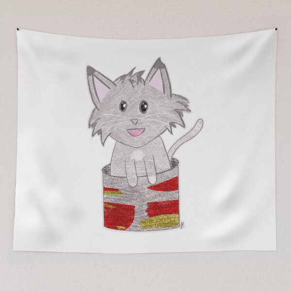 Item preview, Timmy the Tin Can Cat designed and sold by jesshinsberg.