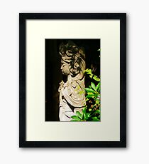 Little Lady in the Garden Framed Print