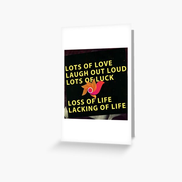 Laugh Out Loud Abbreviation Greeting Card for Sale by Lakisha's Design