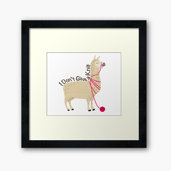 I Don’t Give a Knit Framed Art Print