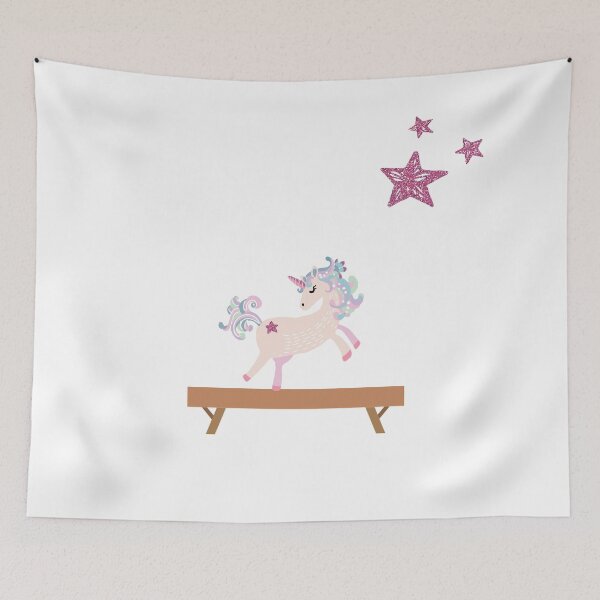 Aperçu de l'œuvre Starla la licorne de gymnastique magique sur poutre créée et vendue par aprincessinsp.