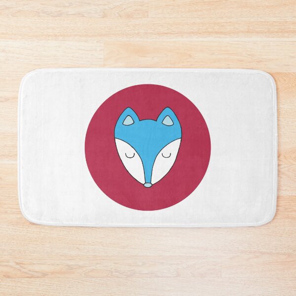 Item preview, Blue fox face in red circle designed and sold by RMK Creative.