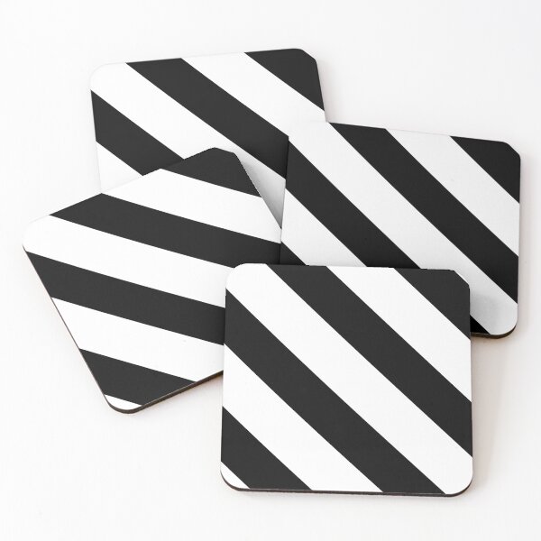 Item preview, Diagonal Black and White Stripes designed and sold by Wizzles Emporium.