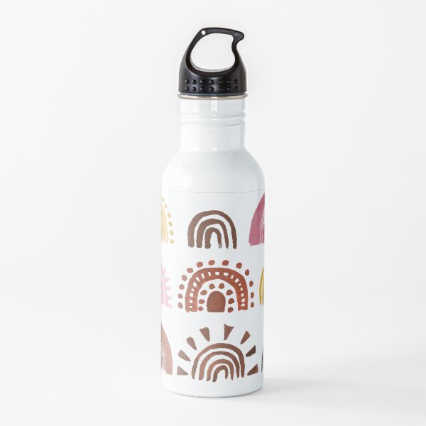 Rust Rainbows - Earthy toned, boho watercolour rainbows Water Bottle
