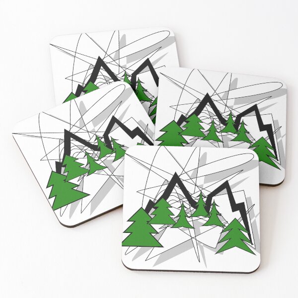 Item preview, Mountain And tree abstract  designed and sold by Grafititee.