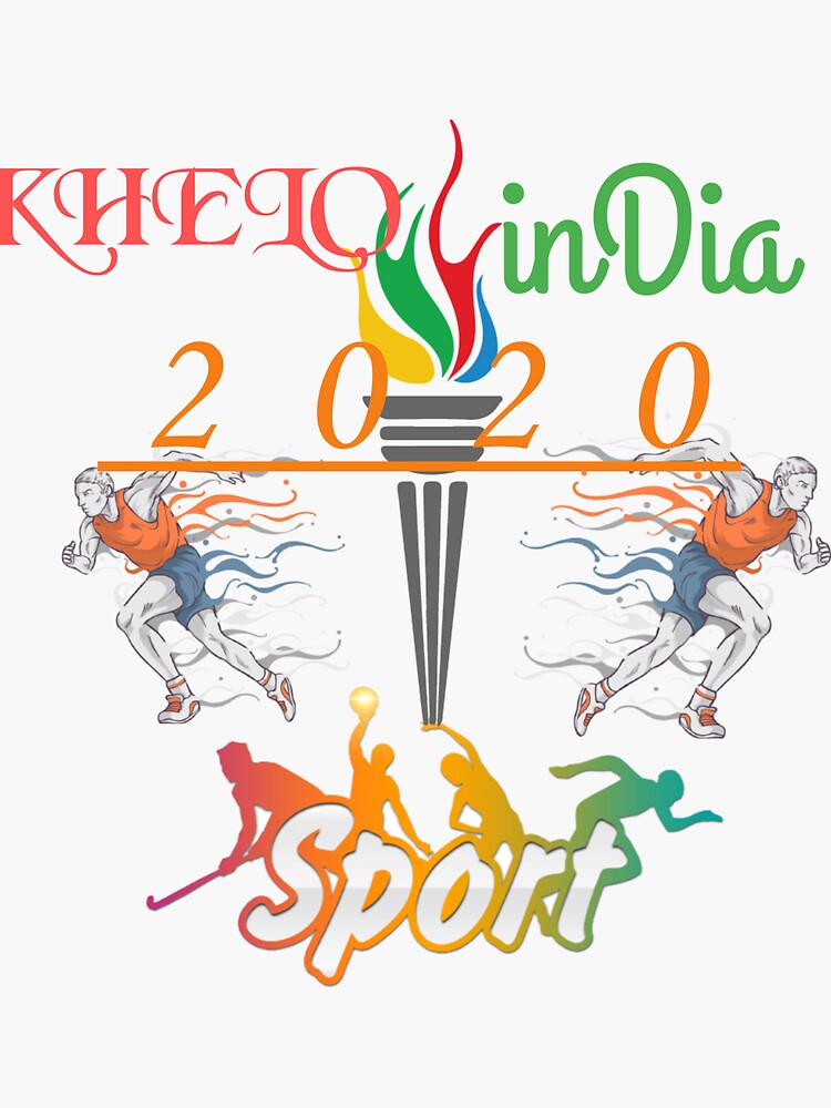 "Sports logo for redbubble.in India." Sticker by Niranjan1873