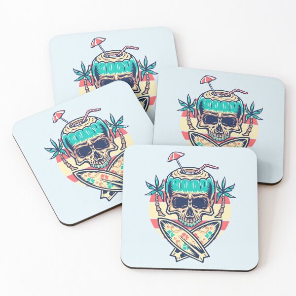 Item preview, Skull summer beach designed and sold by ahmadmujib.