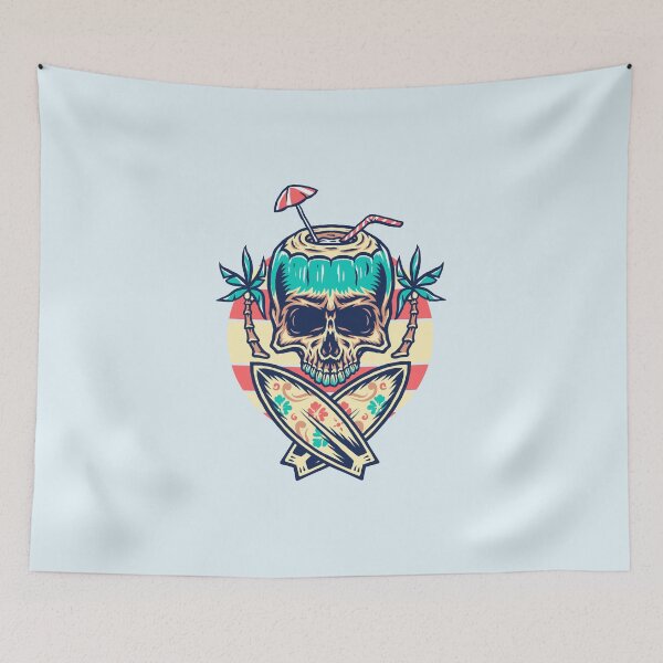 Item preview, Skull summer beach designed and sold by ahmadmujib.