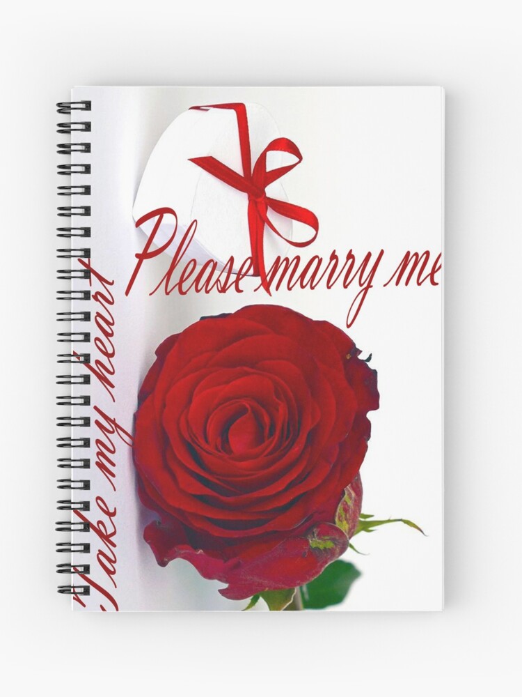 Please Marry Me Spiral Notebook By Soh33 Redbubble