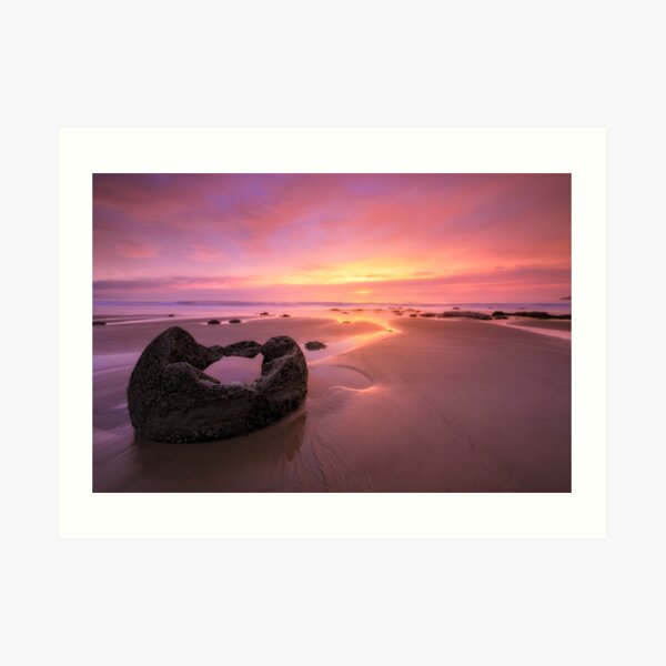 Moeraki Boulders Art Print