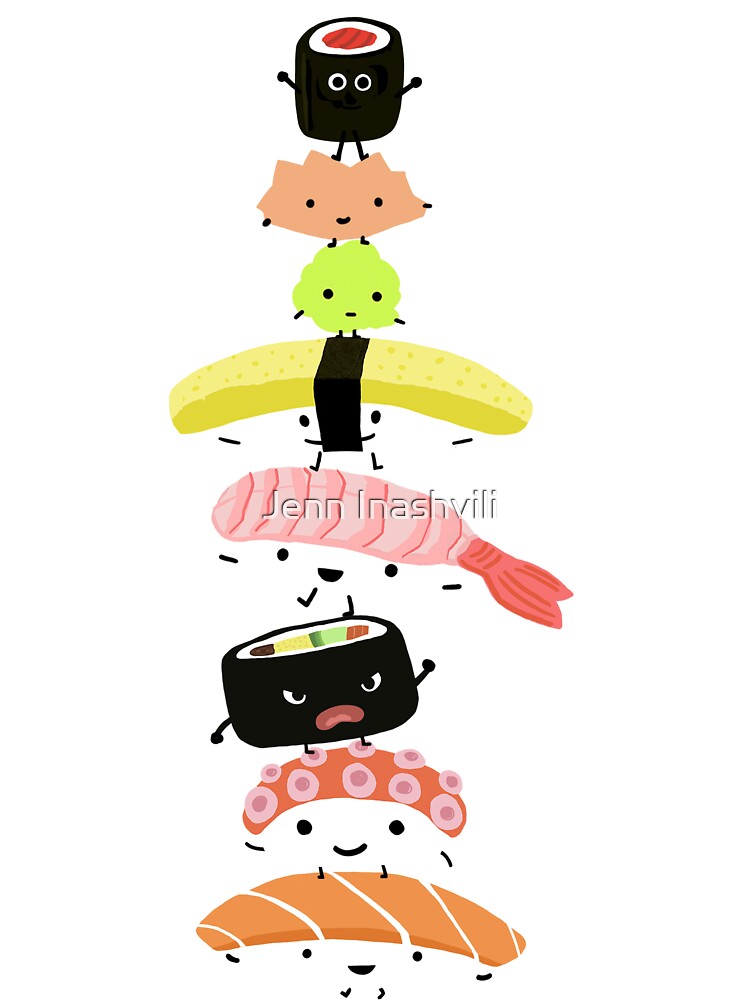 Thumbnail 2 of 2, Baby T-Shirt, Sushi Stack designed and sold by ShortCoffee.