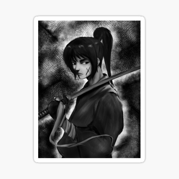 Rurouni Kenshin Himura Battousai Samurai X Sticker For Sale By Maxxxiart Redbubble 