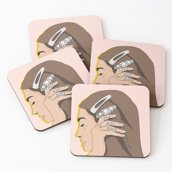 Item preview, Pastel Pink 'Know Your Worth' Women's Print - by Kay Ali  designed and sold by Kay  Ali.