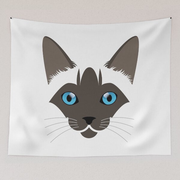 Item preview, Siamese cat face designed and sold by ShirtBricks.